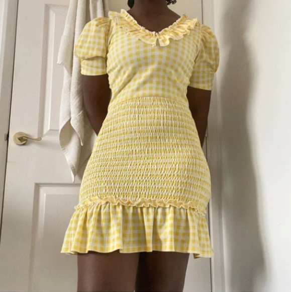 Yellow Gingham Dresses